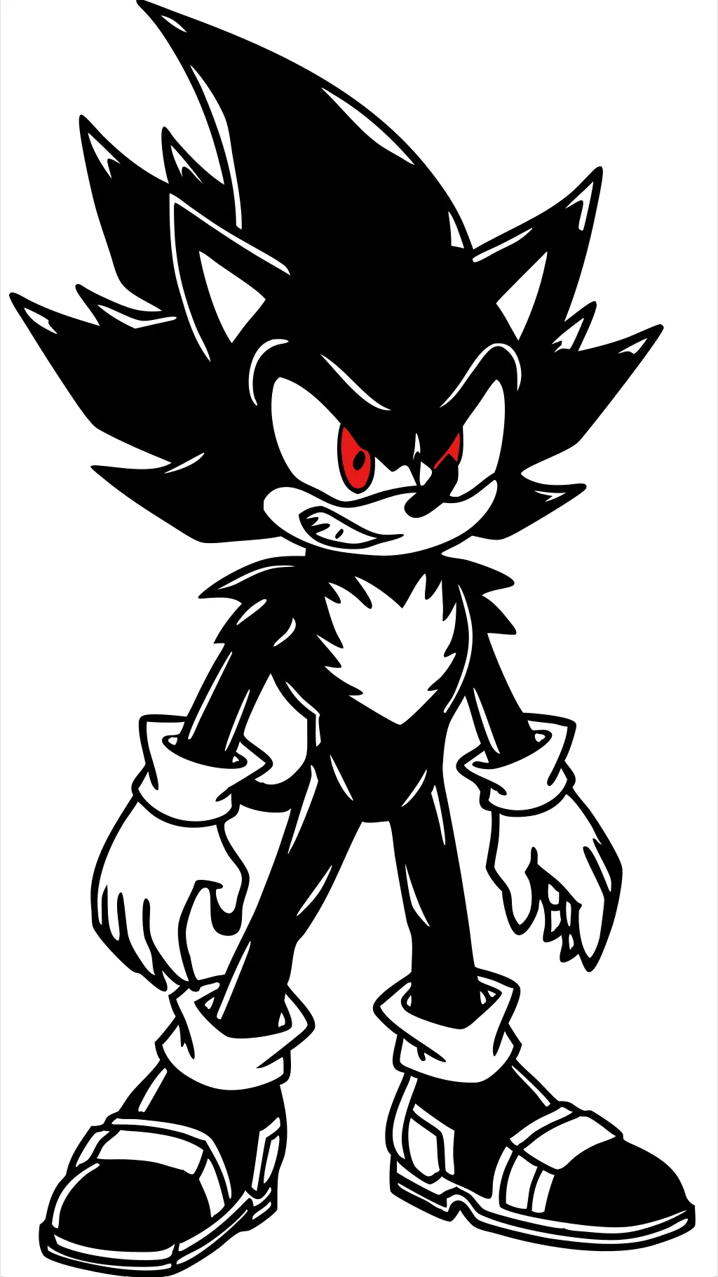 dark sonic coloring pages